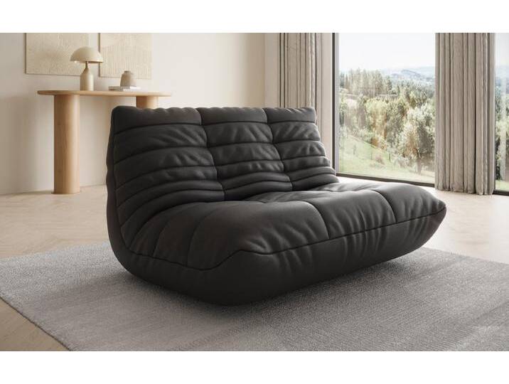 Designer 2 Sitzer Sofa Calmo in Echtleder - Blau - Echtleder - Luxusbetten24 von Luxusbetten24