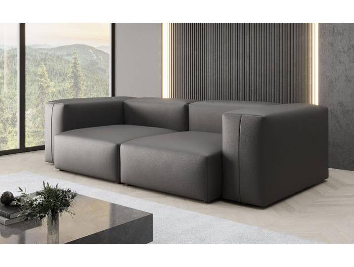 Designer 2 Sitzer Sofa Snug in Echtleder - Blau - Echtleder - Luxusbetten24 von Luxusbetten24