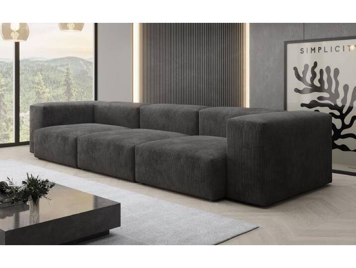 Designer 3 Sitzer Sofa Snug in Cord - Beige - Cord - Luxusbetten24 von Luxusbetten24