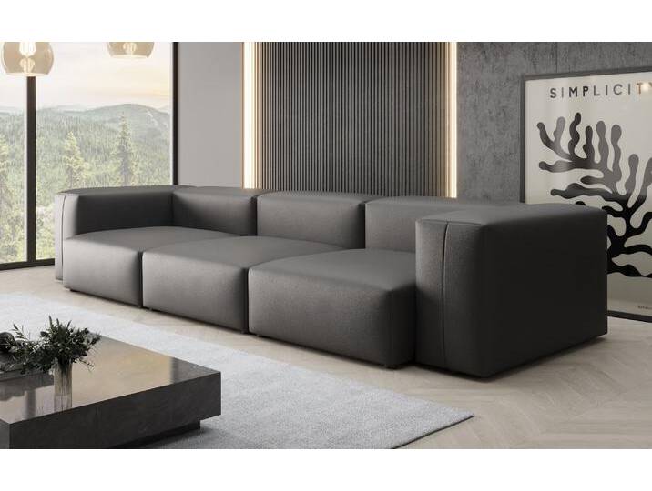 Designer 3 Sitzer Sofa Snug in Echtleder - Weiß - Echtleder - Luxusbetten24 von Luxusbetten24
