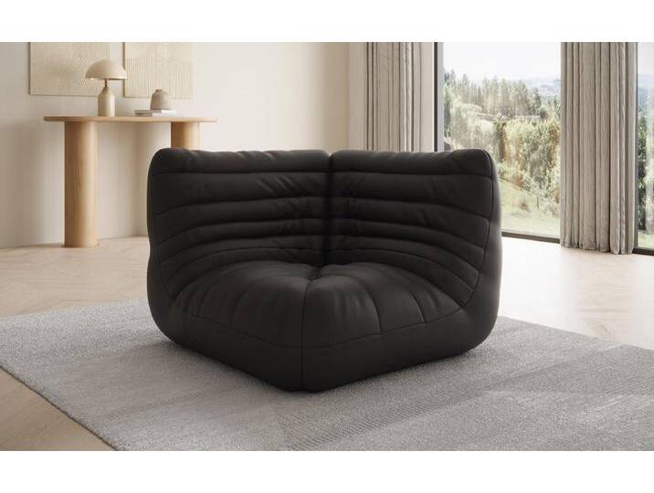 Designer Eckmodul Sofa-Sessel Calmo in Echtleder - Grau - Echtleder - Luxusbetten24 von Luxusbetten24