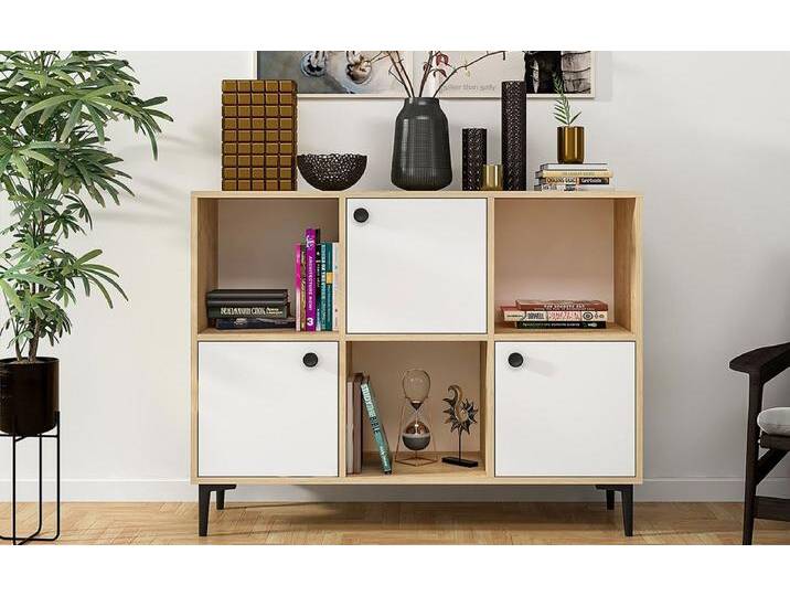 Designer Kommode Levico - Eiche-Weiß - Luxusbetten24 von Luxusbetten24