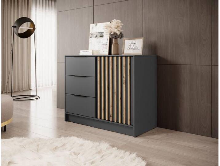 Designer Kommode Niro I - Anthrazit - Luxusbetten24 von Luxusbetten24