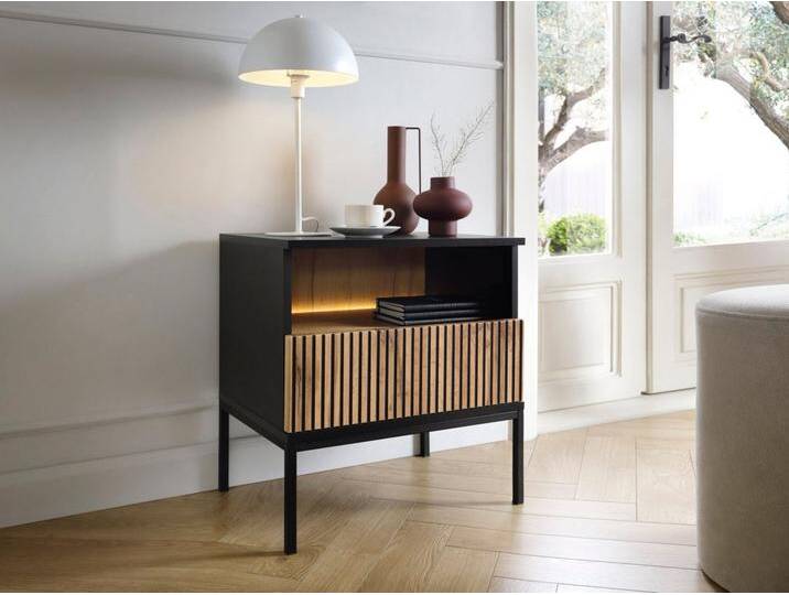 Designer Nachttisch Nayra inkl. LED - Luxusbetten24 von Luxusbetten24