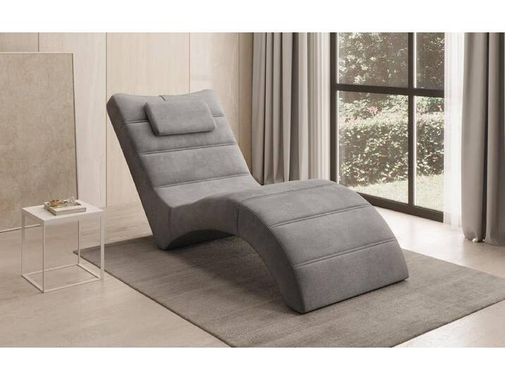 Designer Relax-Liege Leon in Samt - Hellgrau - Samt - Luxusbetten24 von Luxusbetten24