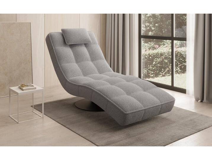 Designer Relax-Liege Livara Bouclé mit Drehfunktion - Hellgrau - Bouclé - Luxusbetten24 von Luxusbetten24