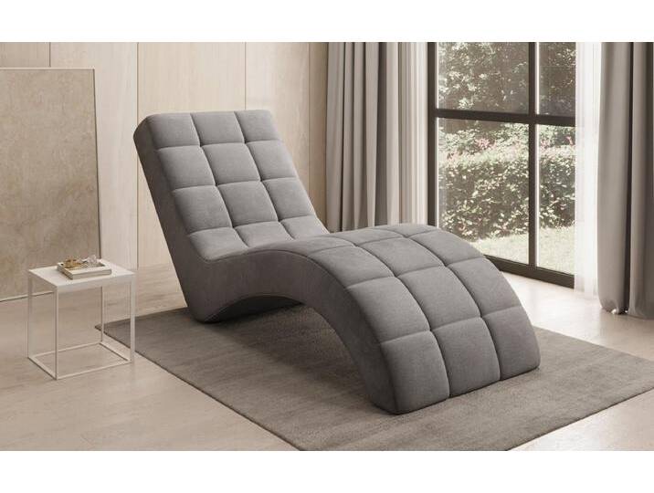 Designer Relax-Liege Nela in Samt - Hellgrau - Samt - Luxusbetten24 von Luxusbetten24