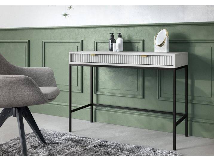 Designer Schminktisch Verilo - Weiß - Schwarz - Luxusbetten24 von Luxusbetten24