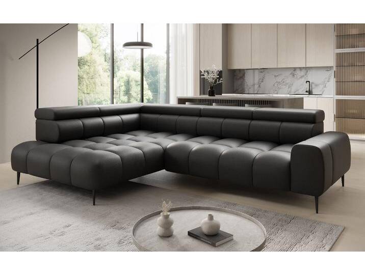 Designer Sofa Ceora L mit elektrischer Schlaffunktion und verstellbarerer Rückenlehne in Echtleder - Sand - Rechts - Echtleder - Luxusbetten24 von Luxusbetten24