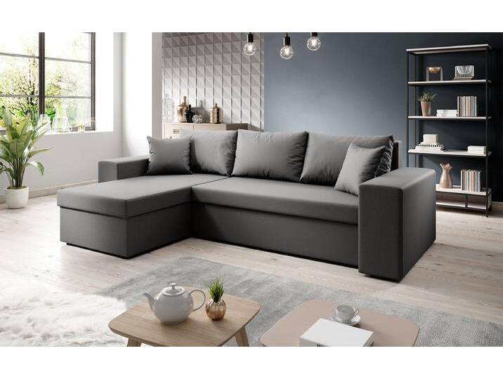 Designer Sofa Denver Kunstleder mit Schlaf- und Klappfunktion - Braun - Links - Kunstleder - Luxusbetten24 von Luxusbetten24