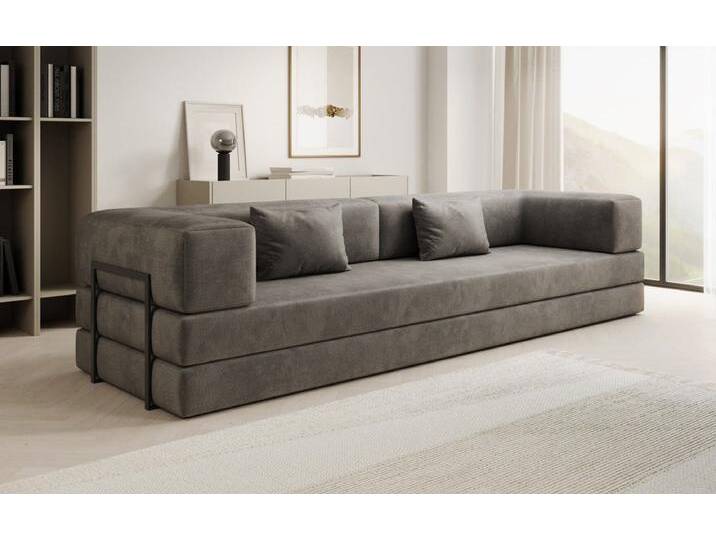 Designer Sofa Lazy 3 Sitzer XXL in Samt - Hellgrau - Samt - Luxusbetten24 Designer Sofa Lazy 3 Sitzer XXL in Samt - Hellgrau - Samt - Luxusbetten24 von Luxusbetten24