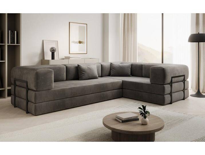 Designer Sofa Lazy L closed in Samt - Dunkelbraun - Bei Montage frei wählbar - Samt - Luxusbetten24 Designer Sofa Lazy L closed in Samt - Dunkelbraun - Bei Montage frei wählbar - Samt - Luxusbetten24 von Luxusbetten24