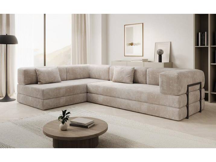 Designer Sofa Lazy L in Cord - Grün - Links - Cord - Luxusbetten24 von Luxusbetten24