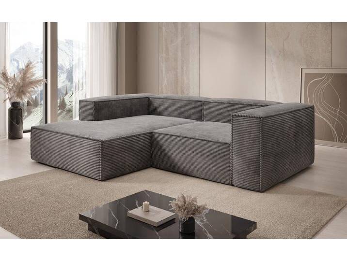 Designer Sofa Lesley L Mini in Cord - Rosé - Links - Cord - Luxusbetten24 von Luxusbetten24
