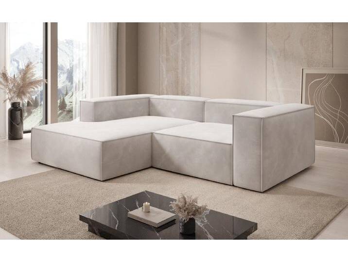 Designer Sofa Lesley L Mini in Samt - Grün - Links - Samt - Luxusbetten24 von Luxusbetten24