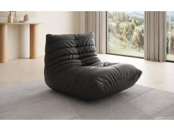 Designer Sofa-Sessel Calmo in Echtleder - Blau - Echtleder - Luxusbetten24 von Luxusbetten24