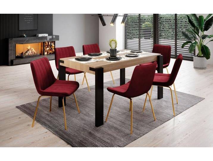 Designer Stuhl Rango - Rot - Stil B - Samt - Luxusbetten24 von Luxusbetten24