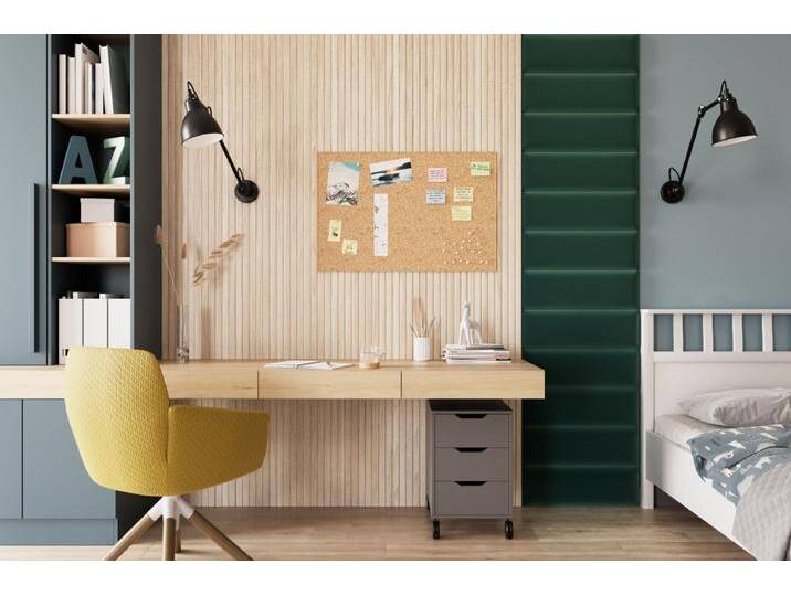 Gepolstertes Wandpaneel - Set Samt 50x240cm - Senfgelb - Luxusbetten24 von Luxusbetten24