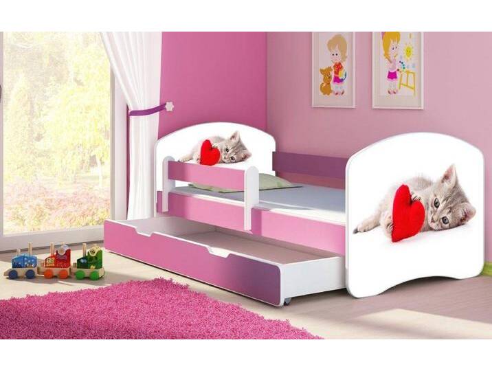 Kinderbett Dream mit verschiedenen Motiven - 180x80 - Sweetkitty Hearts - Luxusbetten24 von Luxusbetten24