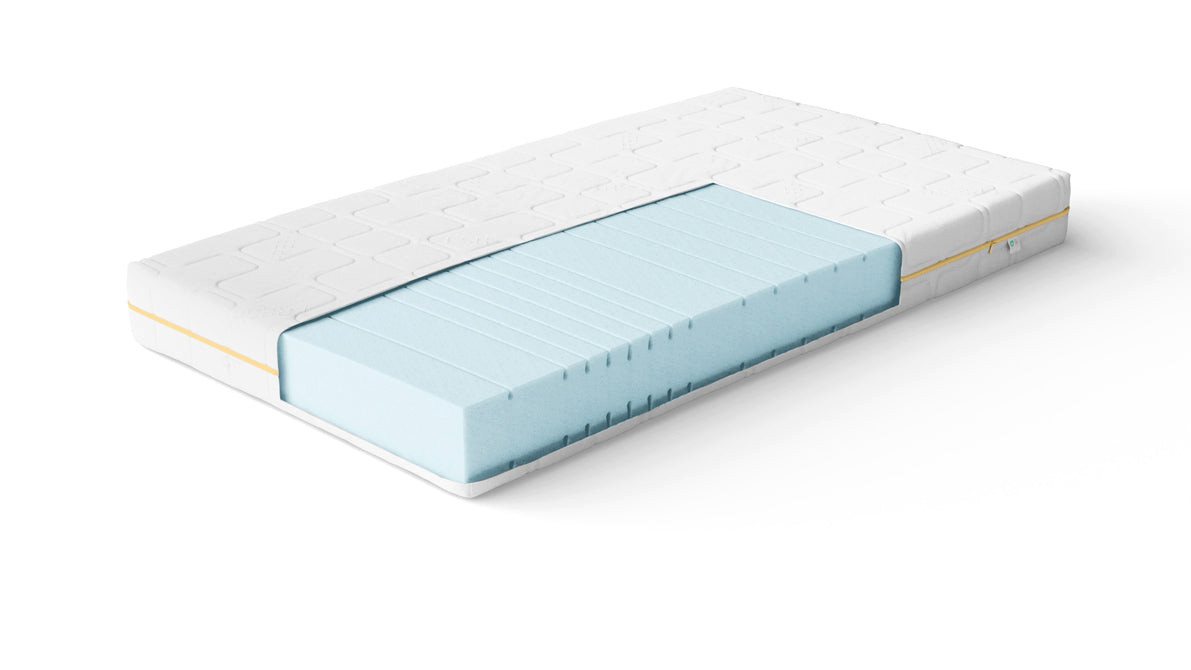 Komfortschaummatratze NightSense® Komfortschaum Matratze, Luxusbetten24, 20 cm hoch, orthopädischer 7 Zonen 2D CNC Konturschnitt von Luxusbetten24