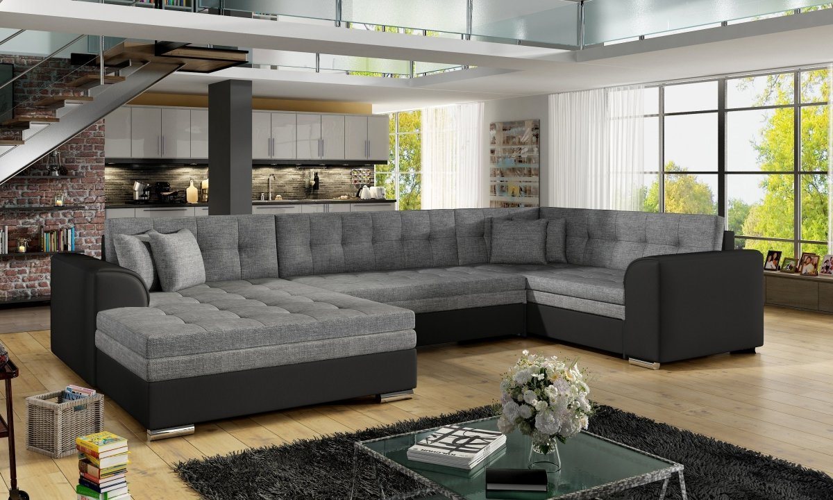 Luxusbetten24 Schlafsofa Designer Sofa Diego, mit Schlaffunktion von Luxusbetten24