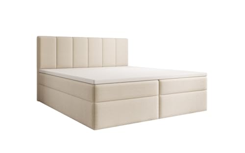 Luxusbetten24 Boxspringbett Aurelia Bouclé 140x200 mit Stauraum | Bezug: Bouclé | Farbe: Beige | Härtegrad: Luxusbetten24 Boxspringbett Aurelia Bouclé 140x200 mit Stauraum | Bezug: Bouclé | Farbe: Beige | Härtegrad: von Luxusbetten24