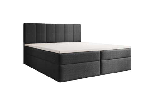 Luxusbetten24 Boxspringbett Aurelia Bouclé 140x200 mit Stauraum | Bezug: Bouclé | Farbe: Grau | Härtegrad: Luxusbetten24 Boxspringbett Aurelia Bouclé 140x200 mit Stauraum | Bezug: Bouclé | Farbe: Grau | Härtegrad: von Luxusbetten24