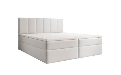 Luxusbetten24 Boxspringbett Aurelia Bouclé 140x200 mit Stauraum | Bezug: Bouclé | Farbe: Weiß | Härtegrad: Luxusbetten24 Boxspringbett Aurelia Bouclé 140x200 mit Stauraum | Bezug: Bouclé | Farbe: Weiß | Härtegrad: von Luxusbetten24
