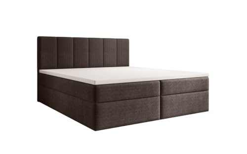 Luxusbetten24 Boxspringbett Aurelia Bouclé 160x200 mit Stauraum | Bezug: Bouclé | Farbe: Braun | Härtegrad: Luxusbetten24 Boxspringbett Aurelia Bouclé 160x200 mit Stauraum | Bezug: Bouclé | Farbe: Braun | Härtegrad: von Luxusbetten24