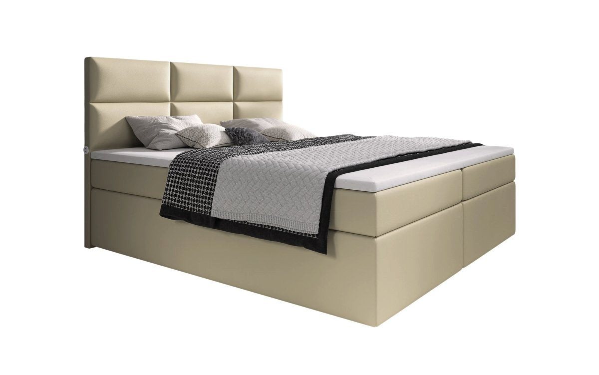 Luxusbetten24 Boxspringbett Carre, mit USB-Anschluss von Luxusbetten24