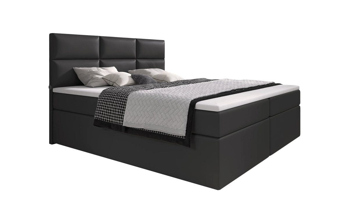 Luxusbetten24 Boxspringbett Carre, mit USB-Anschluss von Luxusbetten24