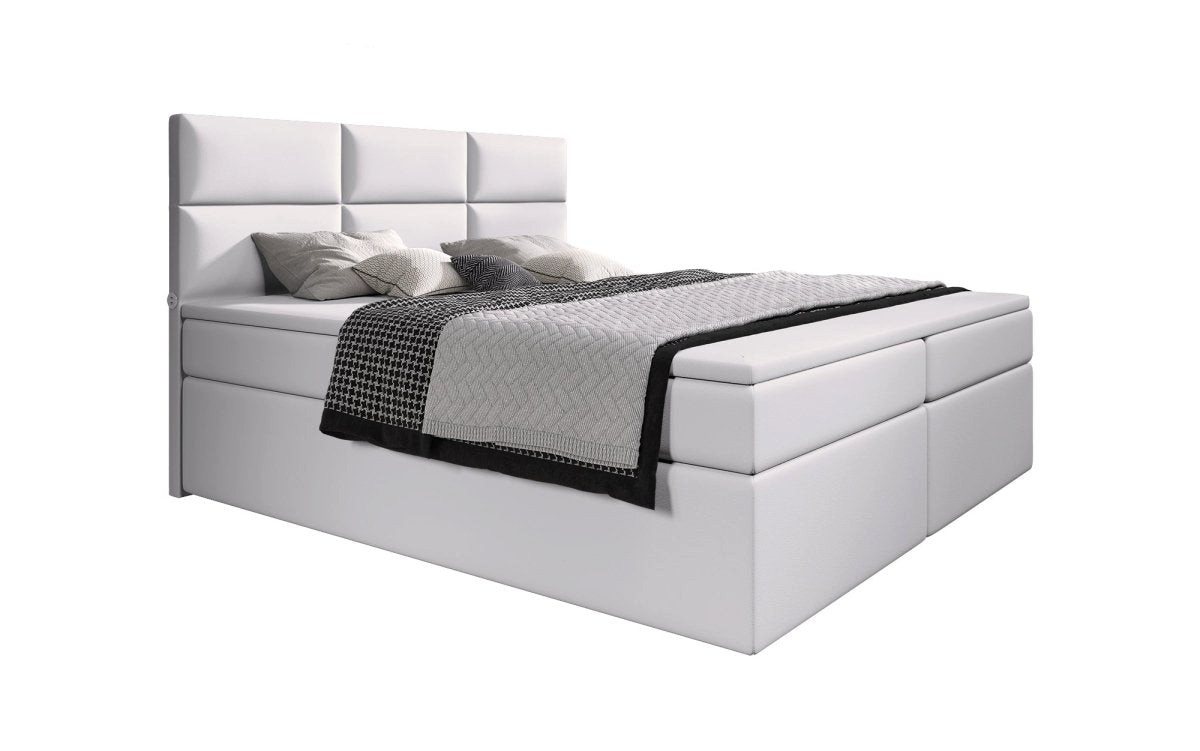 Luxusbetten24 Boxspringbett Carre, mit USB-Anschluss von Luxusbetten24