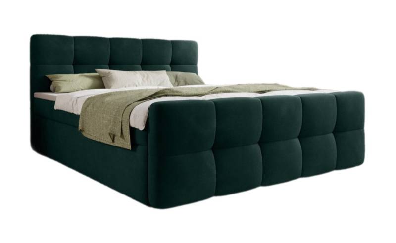 Luxusbetten24 Boxspringbett Cozy Samt, inklusive PU-Schaum Topper von Luxusbetten24