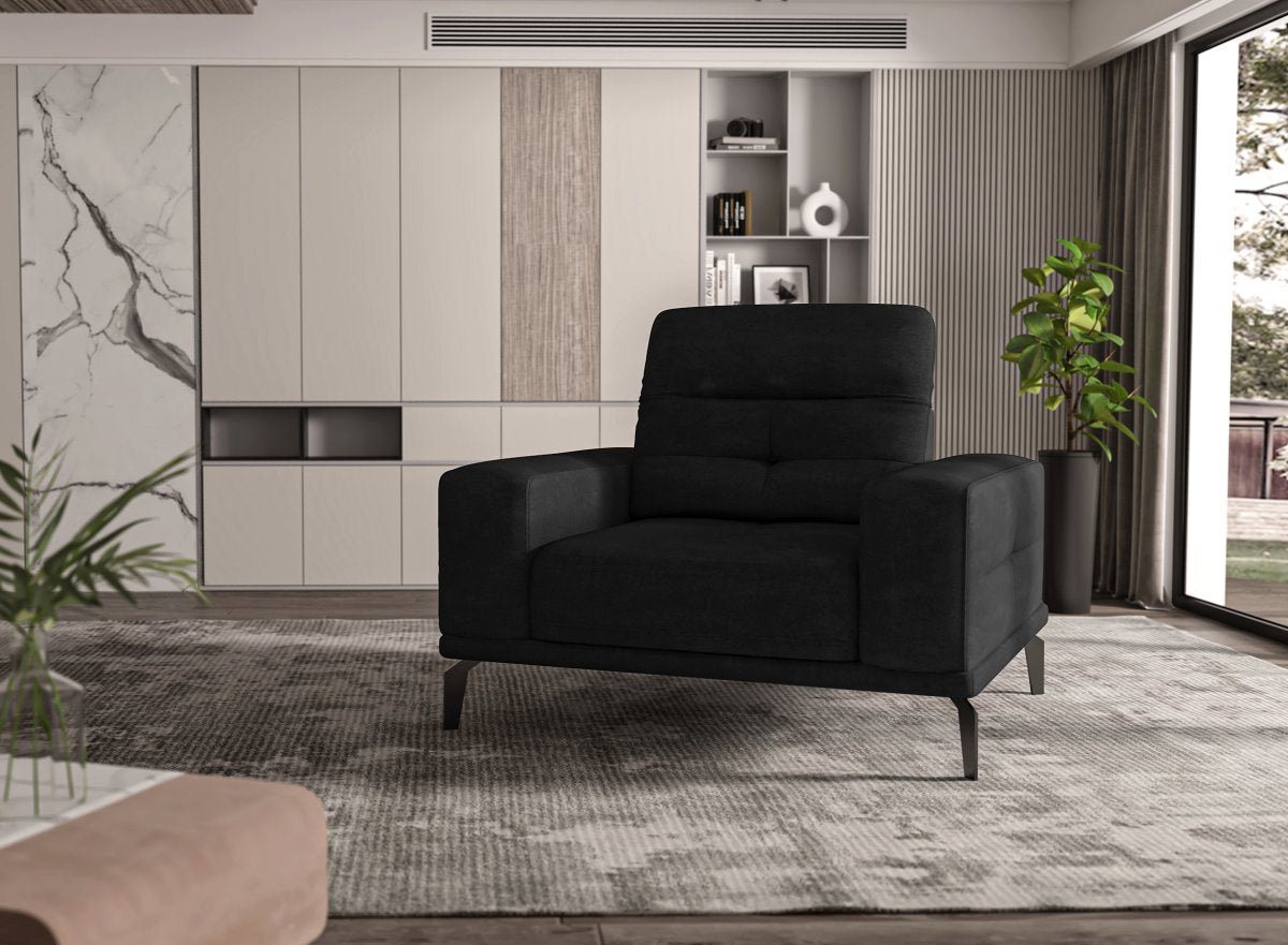 Luxusbetten24 Sessel Designer Sessel Thor, mit verstellbarer Kopf- und Rückenlehne von Luxusbetten24