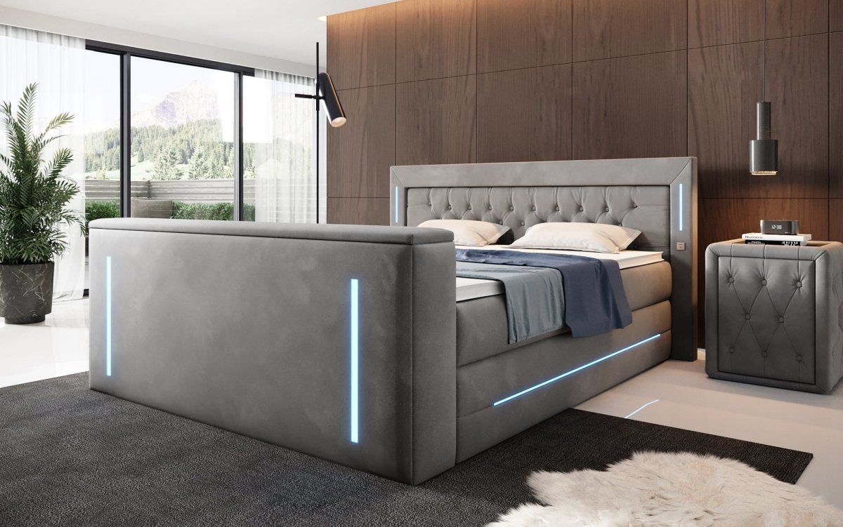 Luxusbetten24 Boxspringbett Divalo, mit TV Lift und Stauraum von Luxusbetten24