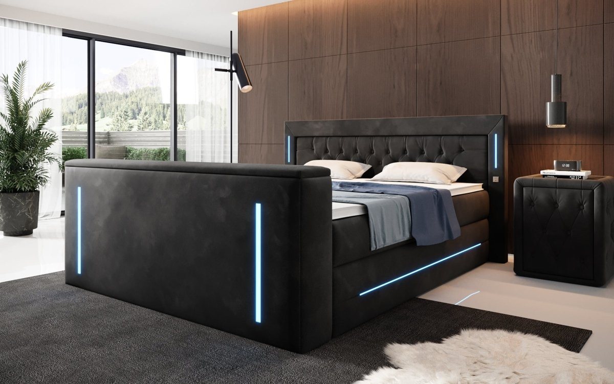 Luxusbetten24 Boxspringbett Divalo, mit TV Lift und Stauraum von Luxusbetten24