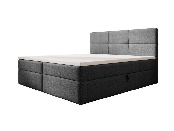 Luxusbetten24 Boxspringbett Eleonora Bouclé, mit Stauraum, grau, mit Topper, Grau Luxusbetten24 Boxspringbett Eleonora Bouclé, mit Stauraum, grau, mit Topper, Grau von Luxusbetten24