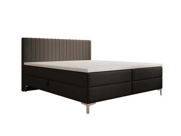 Luxusbetten24 Boxspringbett Leona Kunstleder, mit Stauraum, schwarz, mit Topper, Schwarz Luxusbetten24 Boxspringbett Leona Kunstleder, mit Stauraum, schwarz, mit Topper, Schwarz von Luxusbetten24