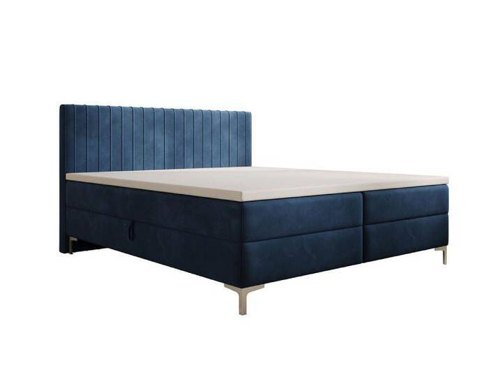 Luxusbetten24 Boxspringbett Leona Samt, mit Stauraum, blau, ohne Topper, Blau Luxusbetten24 Boxspringbett Leona Samt, mit Stauraum, blau, ohne Topper, Blau von Luxusbetten24