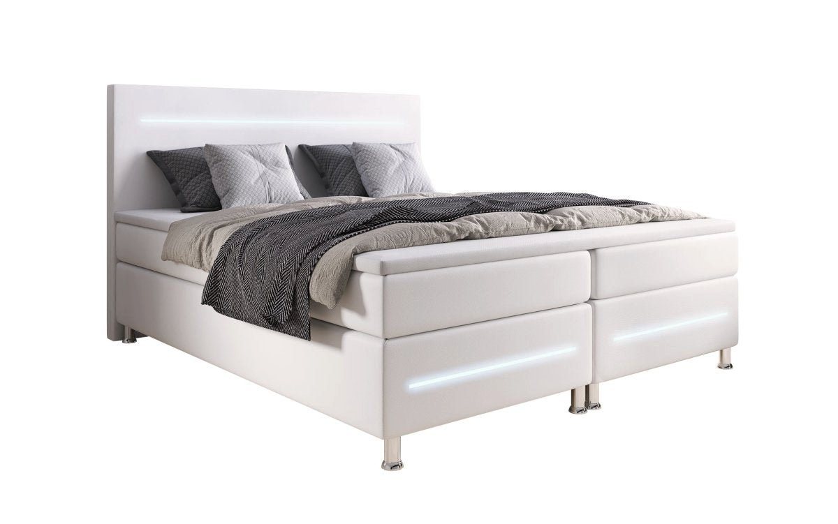 Luxusbetten24 Boxspringbett Sejour, mit LED-Beleuchtung von Luxusbetten24