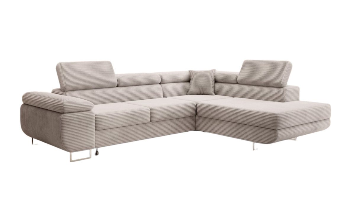 Luxusbetten24 Schlafsofa Designer Sofa Aston, mit Schlaf- und Klappfunktion von Luxusbetten24