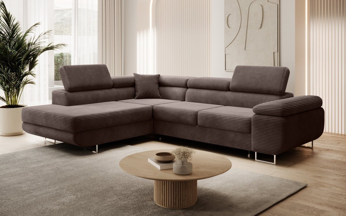 Luxusbetten24 Schlafsofa Designer Sofa Aston, mit Schlaf- und Klappfunktion von Luxusbetten24