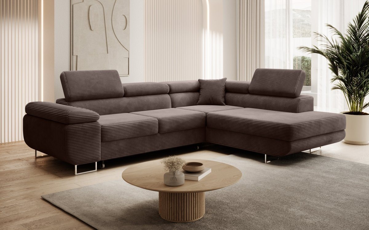 Luxusbetten24 Schlafsofa Designer Sofa Aston, mit Schlaf- und Klappfunktion von Luxusbetten24