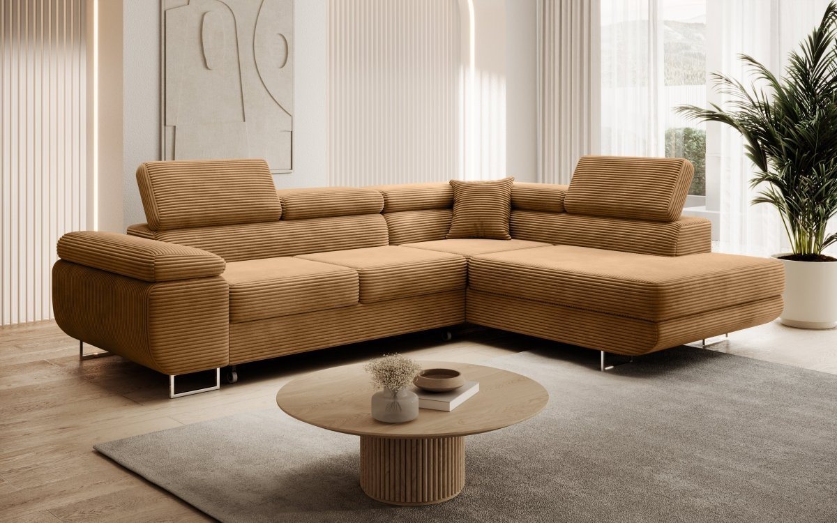 Luxusbetten24 Schlafsofa Designer Sofa Aston, mit Schlaf- und Klappfunktion von Luxusbetten24