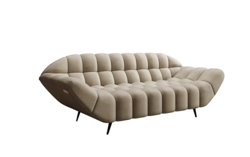 Luxusbetten24 Designer 2 Sitzer Sofa Amora in Samt Beige Luxusbetten24 Designer 2 Sitzer Sofa Amora in Samt Beige von Luxusbetten24