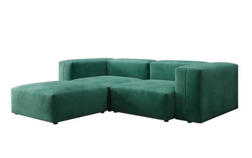 Luxusbetten24 Designer L Sofa Snug Mini in Samt Grün Luxusbetten24 Designer L Sofa Snug Mini in Samt Grün von Luxusbetten24