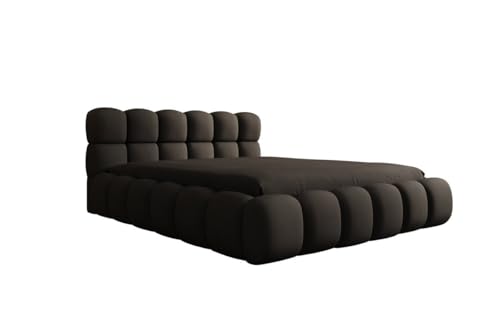 Luxusbetten24 Designer Polsterbett Boston Stoff 160x200 mit Stauraum, inklusive Aufbau | Bezug: Stoff | Farbe: Schwarz von Luxusbetten24