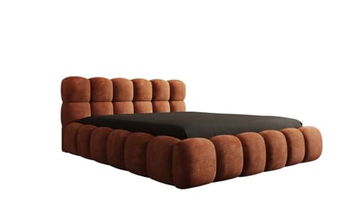 Luxusbetten24 Designer Polsterbett Designer Polsterbett Boston 200x200 in Cord mit Stauraum | Bezug: Cord | Farbe: Orange Luxusbetten24 Designer Polsterbett Designer Polsterbett Boston 200x200 in Cord mit Stauraum | Bezug: Cord | Farbe: Orange von Luxusbetten24