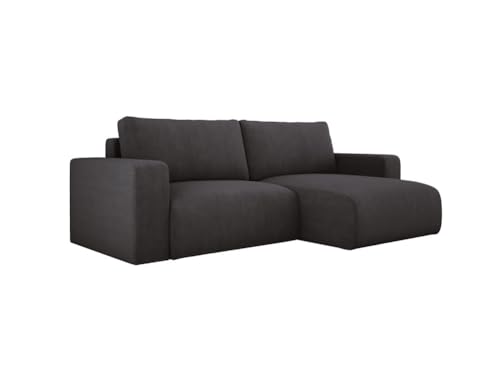 Luxusbetten24 Designer Sofa Carl Cord mit Stauraum und Schlaffunktion | Bezug: Cord | Farbe: Anthrazit | Stellvariante: Rechts Luxusbetten24 Designer Sofa Carl Cord mit Stauraum und Schlaffunktion | Bezug: Cord | Farbe: Anthrazit | Stellvariante: Rechts von Luxusbetten24