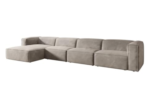 Luxusbetten24 Designer Sofa Comfy L Maxi in Samt Beige Links Luxusbetten24 Designer Sofa Comfy L Maxi in Samt Beige Links von Luxusbetten24